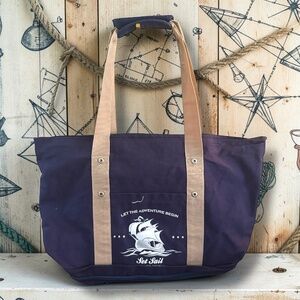 Flymingo Large Nautical Canvas Sailing Bag with Dedicated Shoe Compartment